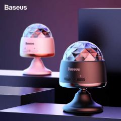 Baseus Mini Car Phone Holder Magic Ball Light For Car 3W Magnetic Base USB Mini Atmosphere Lamp Sound Control Effect Lights