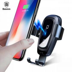 Baseus Metal Wireless Vehicle Car Charger Air Vent Phone Holder Gravity Car Mount