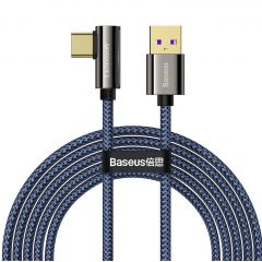 Baseus Legend Series Elbow Fast Charging Data Cable USB to Type-C 66W 2m (Blue)