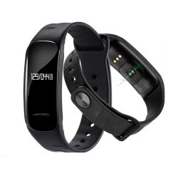  Smart Bracelet Sports Fitness Tracker Smart Band with Blood Pressure Heart Rate Monitoring - Black