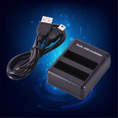 Sports Camera Battery Charger for GoPro Hero 4 AHDBT-401 Dual USB 2 Slots