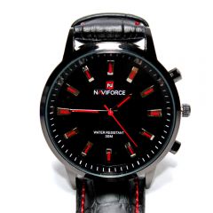 Naviforce Analog Watch For Gents Black Dial 