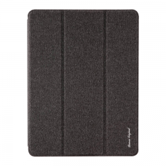 REMAX PT-10 Chan Series iPad Leather Case Pencil Holder For iPad 9.7 - Black