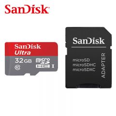 SanDisk Ultra 32GB MicroSDHC SD Class 10 80MB/s 533x Memory Card With Adapter SDSQUNC-032G 