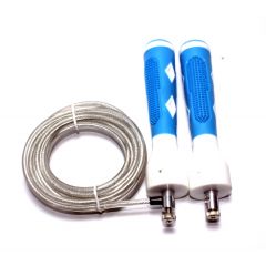 Fitness Equipment Steel Wire Skipping Adjustable Speed Strong Metal Skipping Rope Jumping Rope With Rubber Handle