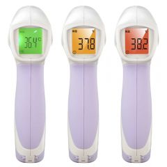 36 Degree HT - 668 Non-contact Infrared Thermometer - White and Purple 
