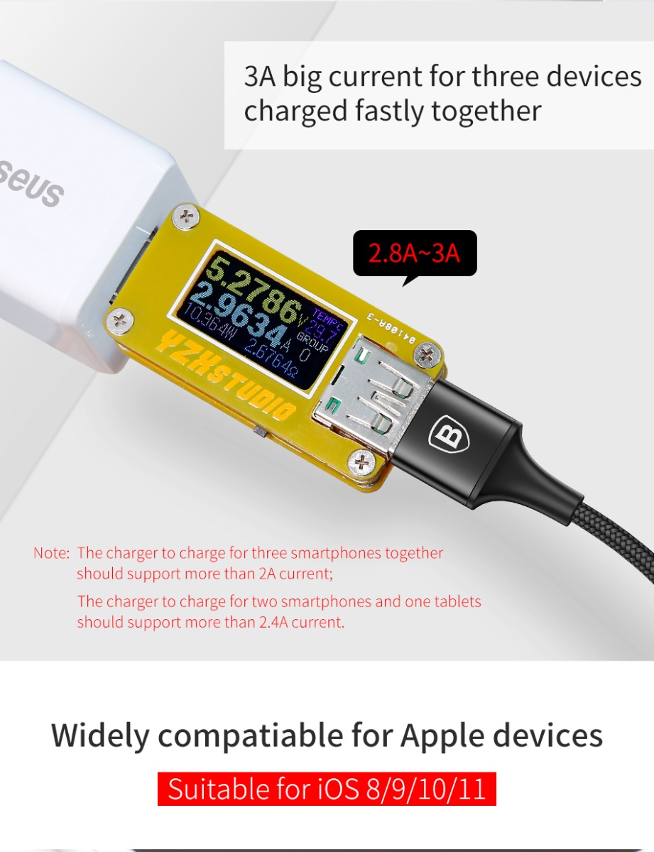 Baseus 3 in 1 USB Cable 