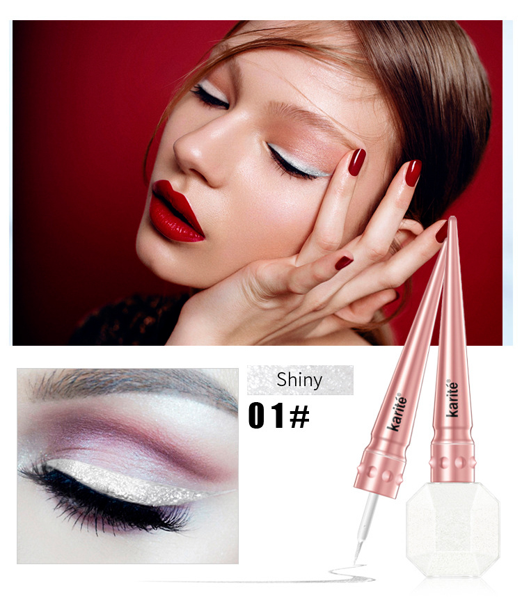 2018 New Makeup Glitter Eyes Liner sexy beauty Easy to Wear Waterproof Pigmented Red White Gold Liquid Eyeliner 