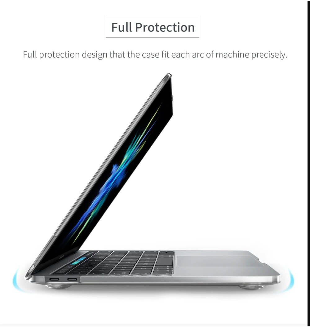Baseus Air Case Dustproof Scratch Proof Transparent PC Cover For MacBook Pro 13
