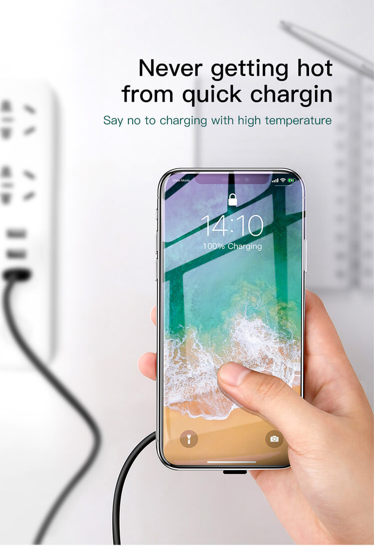 Baseus Suction Cup USB Cable For iPhone X 8 7 6 Game Mobile Phone Cable 2.4A Fast Charging Charger Adapter Data Cord Games Cable