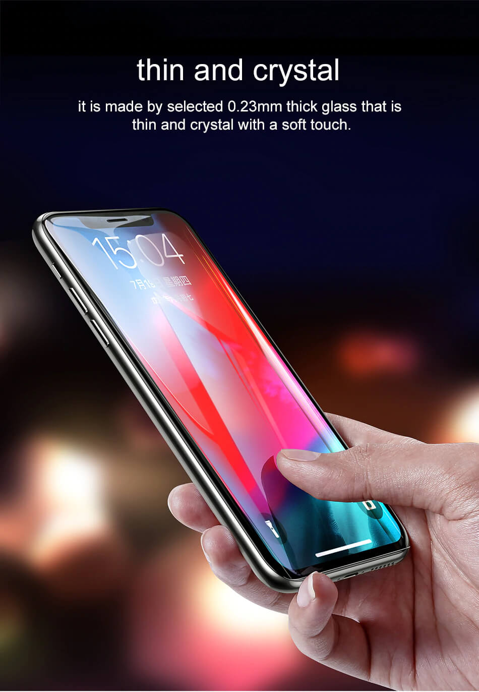 Baseus Full Coverage Curved Tempered Glass for iPhone XS  6.1
