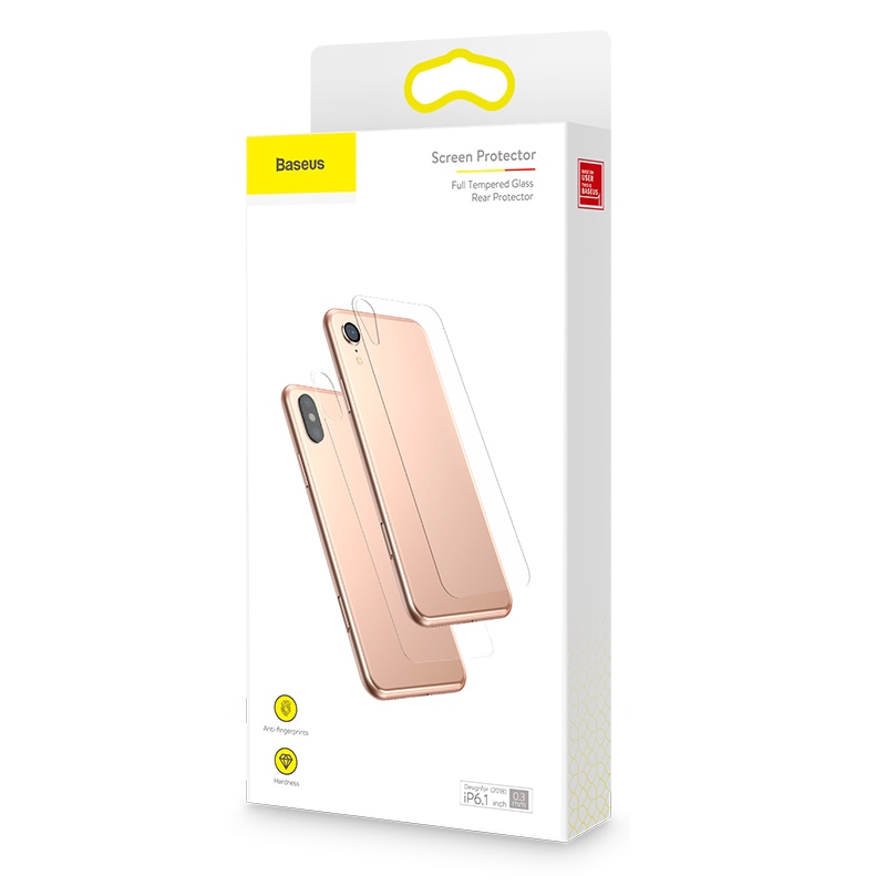 Baseus Back Cover Tempered Glass Film for iphone XR 6.1