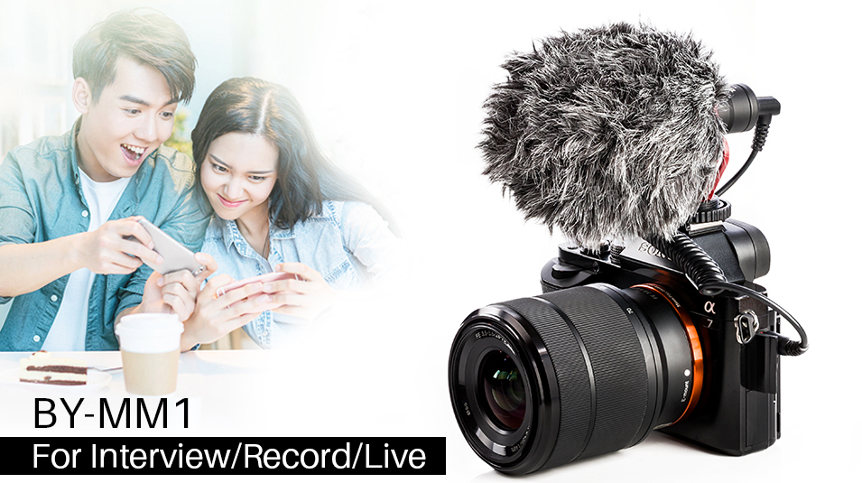 BOYA BY-MM1 Compact On-Camera Video Microphone for interview record live