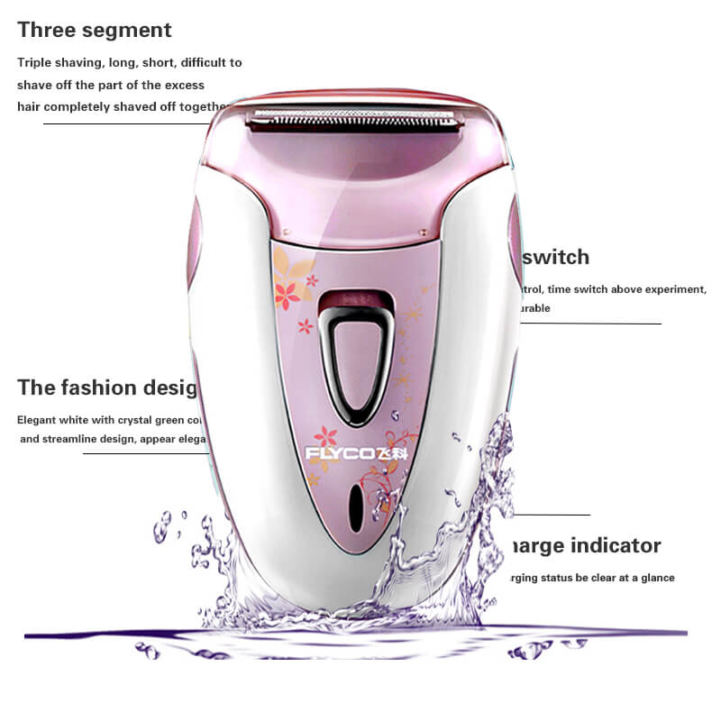 Flyco FS7209 IPX7 Waterproof hair removal electric epilator Rechargeable hair remover 8 hours application
