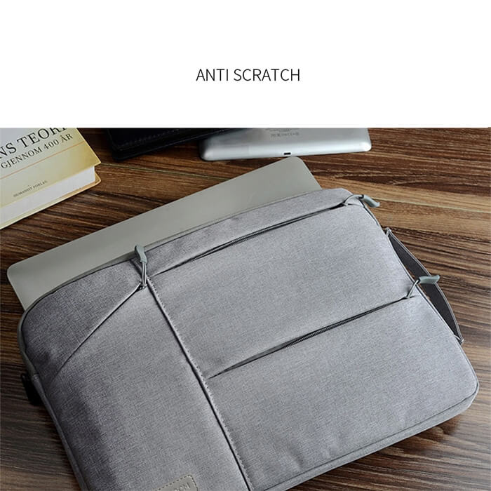 JOYROOM CY188 15 INCH EXQUISITE ZIPPER MULTI POCKET PORTABLE HANDHELD LAPTOP BAG FOR MACBOOK, LENOVO AND OTHER LAPTOPS (GREY)