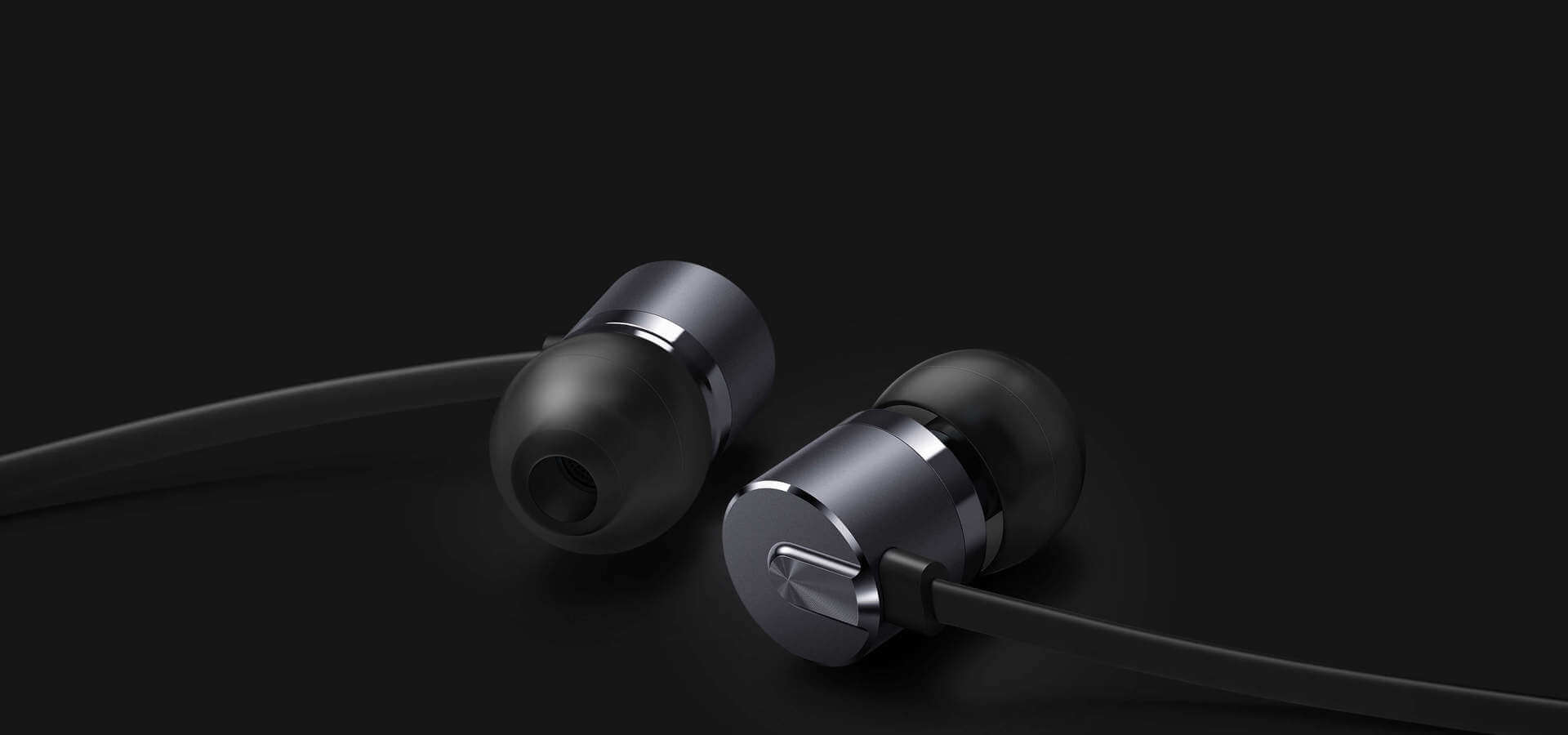 Original OnePlus Bullets Earphones V2 In-Ear Earphone headset With Remote + Mic for One plus three T , 1+ 3T / 3 1 x 2 T Black