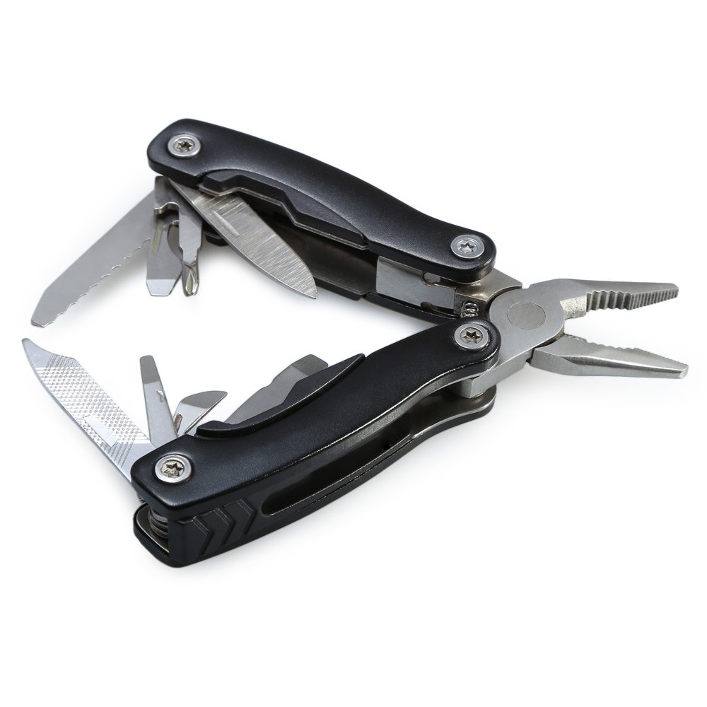 Multi Tool 9 in 1 Foldable Knife Multifunction Clamp Portable Survival Outdoor Hand Tools Stainless Steel Bottle