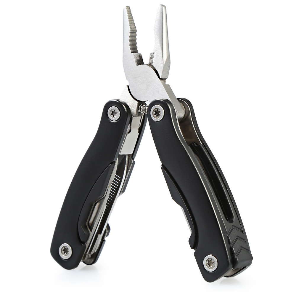 Multi Tool 9 in 1 Foldable Knife Multifunction Clamp Portable Survival Outdoor Hand Tools Stainless Steel Bottle