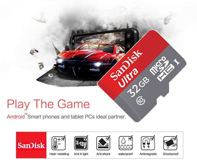 SanDisk Ultra 32GB MicroSDHC SD Class 10 80MB/s 533x Memory Card