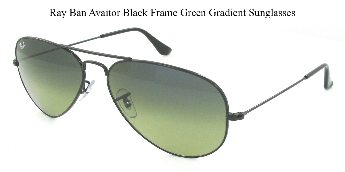 Ray-Ban Aviator Green Gradient Sunglasses